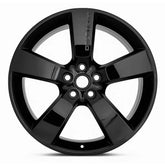 22-inch Land Rover Defender OEM wheel ALY72353U45. Black rim front view.